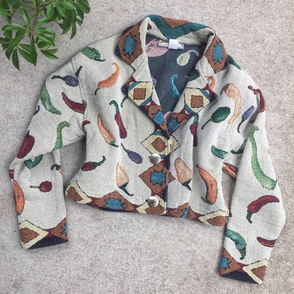 Painted Pony Jackets & Blazers - Painted Pony Vintage Tapestry Coat Chili Pepper